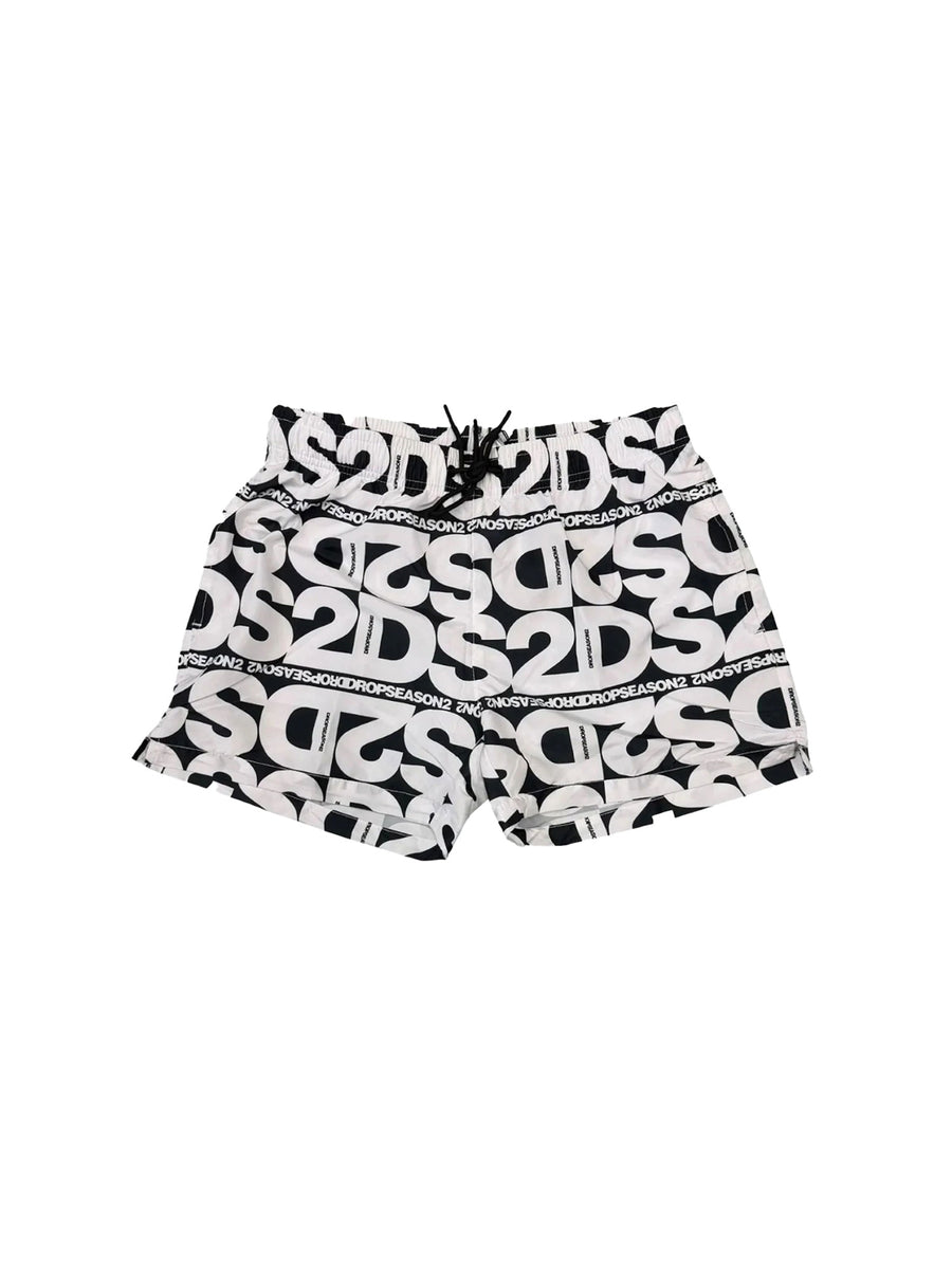 Boxer mare DS2 uomo logo allver nero/bianco