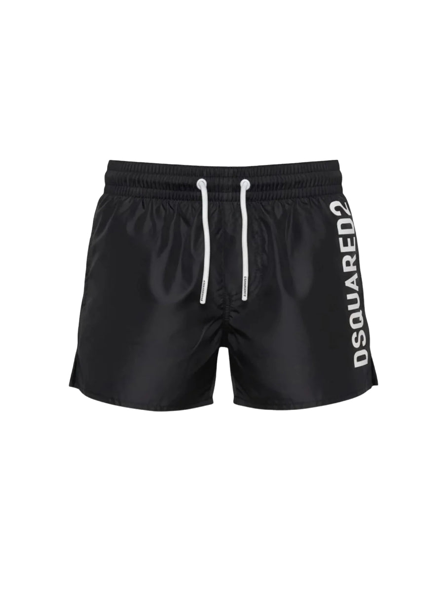 Boxer mare Dsquared Bambino stampa logo nero