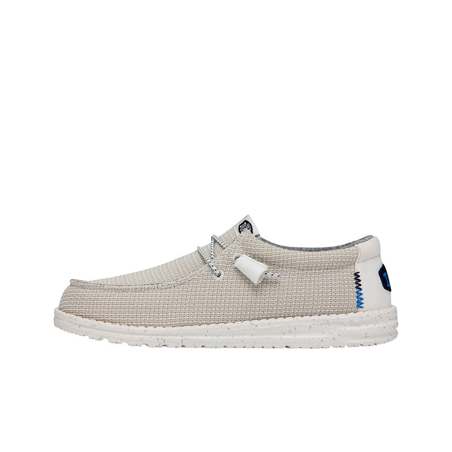 Mocassino Hey Dude uomo Wally sport mesh bianco