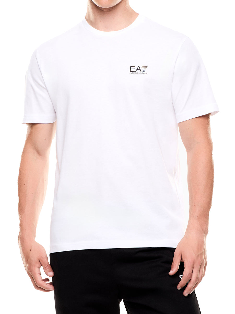 T-shirt EA7 uomo manica corta basic bianco/nero