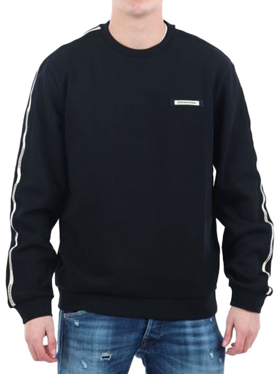 Felpa EA7 uomo manica lunga Train logo nero