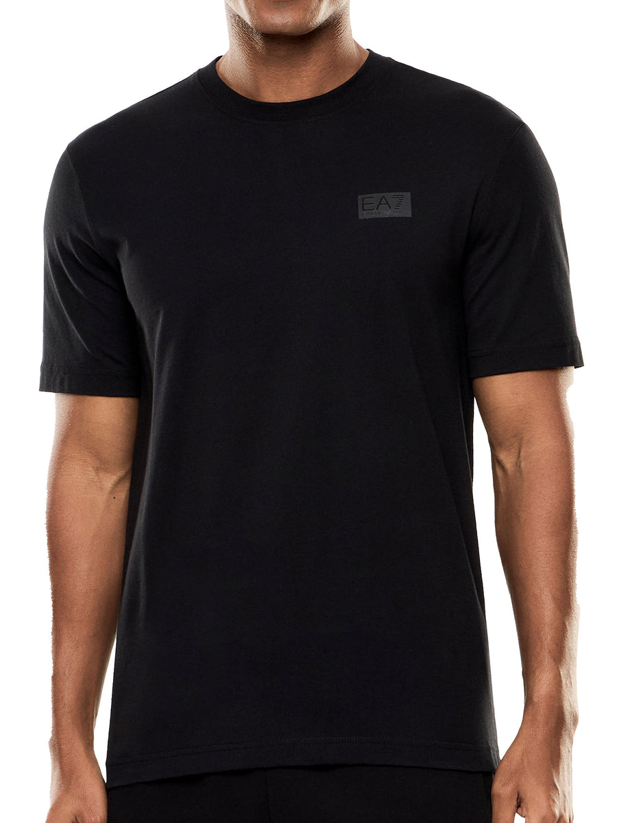 T-shirt EA7 uomo manica corta Train logo nero