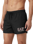 Boxer mare EA7 uomo logo stampa grafica nero