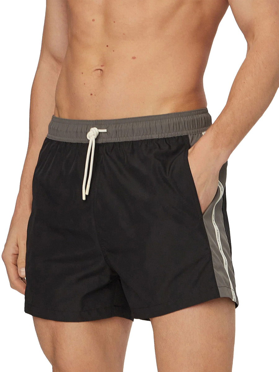 Boxer mare EA7 colorblock nero