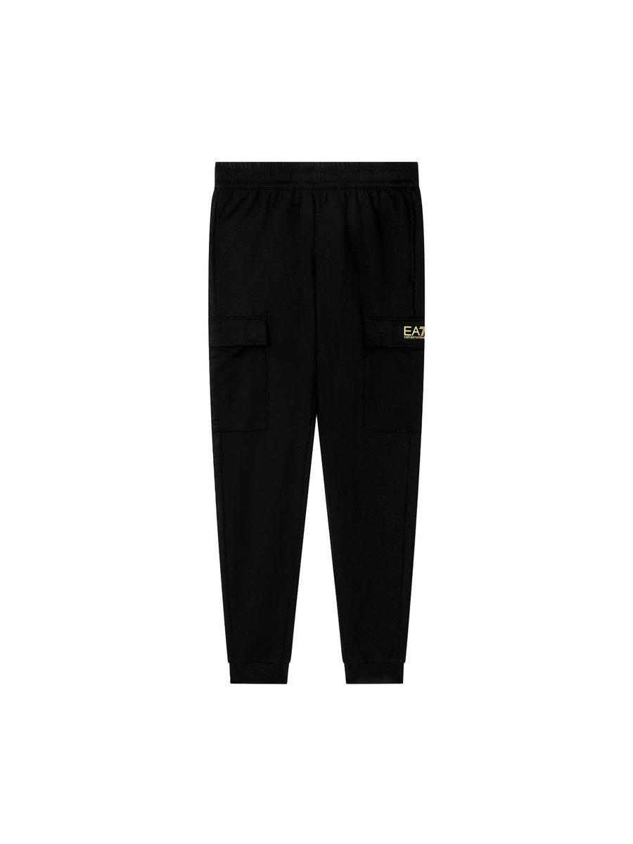 Pantalone EA7 uomo Cargo Felpa nero