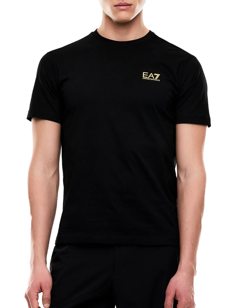T-shirt EA7 uomo manica corta Basic jersey nero