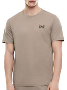 T-shirt EA7 uomo manica corta Basic jersey sabbia