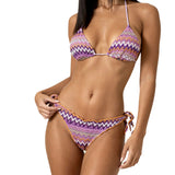 Bikini F**k donna triangolo slip regolabile multicolor