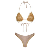 Bikini F**k donna triangolo culotte gold