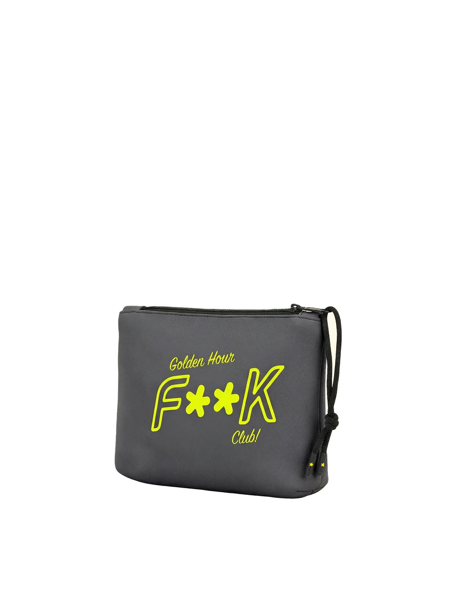 Pochette mare F**K uomo neoprene grigio