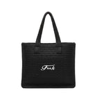 Borsa mare a spalla F**k Donna in rafia nero