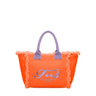 Borsa mare maxi F**k Donna viola/arancio