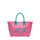 Borsa mare maxi F**k Donna turchese/rosa