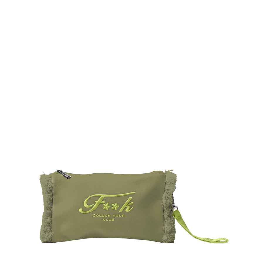 Pochette mare mini F**k Donna lime/verde militare