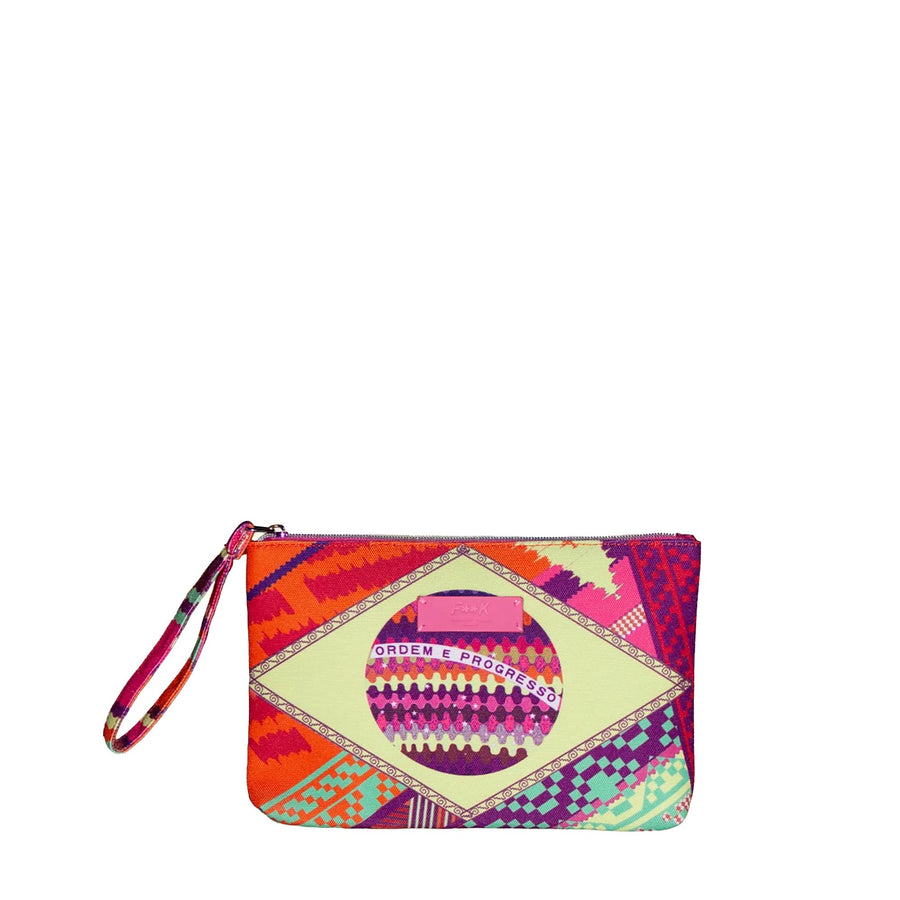 Pochette mare mini F**k Donna fantasia patchwork multicolor