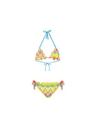 Bikini triangolo F**k Bambina con slip regolabile fantasia giallo