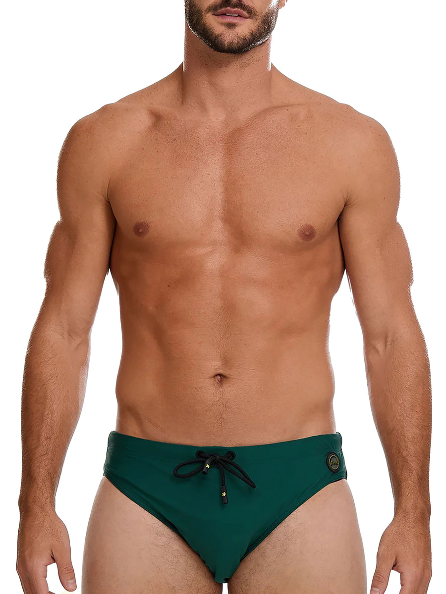 Slip mare F**K uomo beach lycra verde scuro
