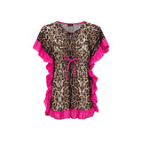 Caftano corto F**k Bambina fantasia leopard