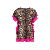 Caftano corto F**k Bambina fantasia leopard