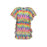 Caftano corto F**k Bambina fantasia multicolor