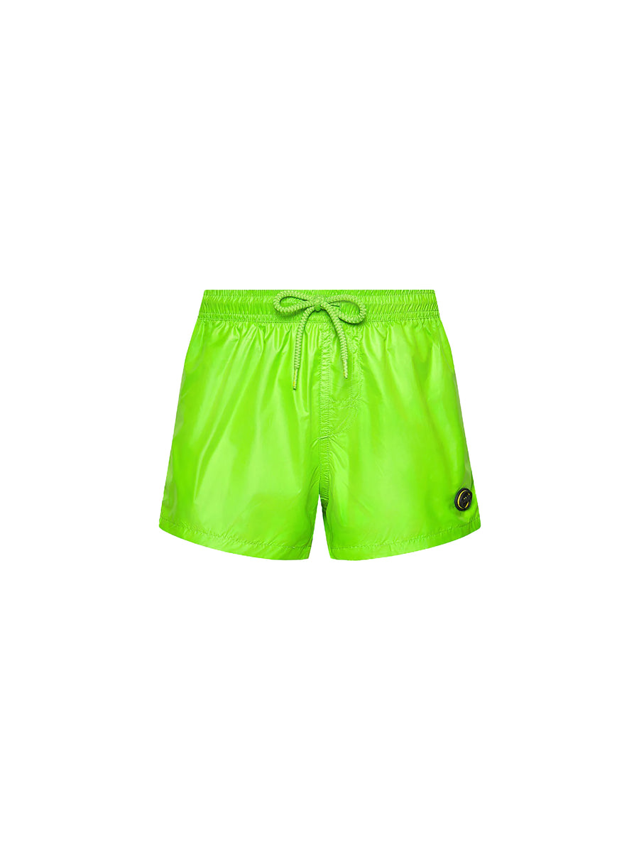 Shorts mare F**k Neonato verde fluo