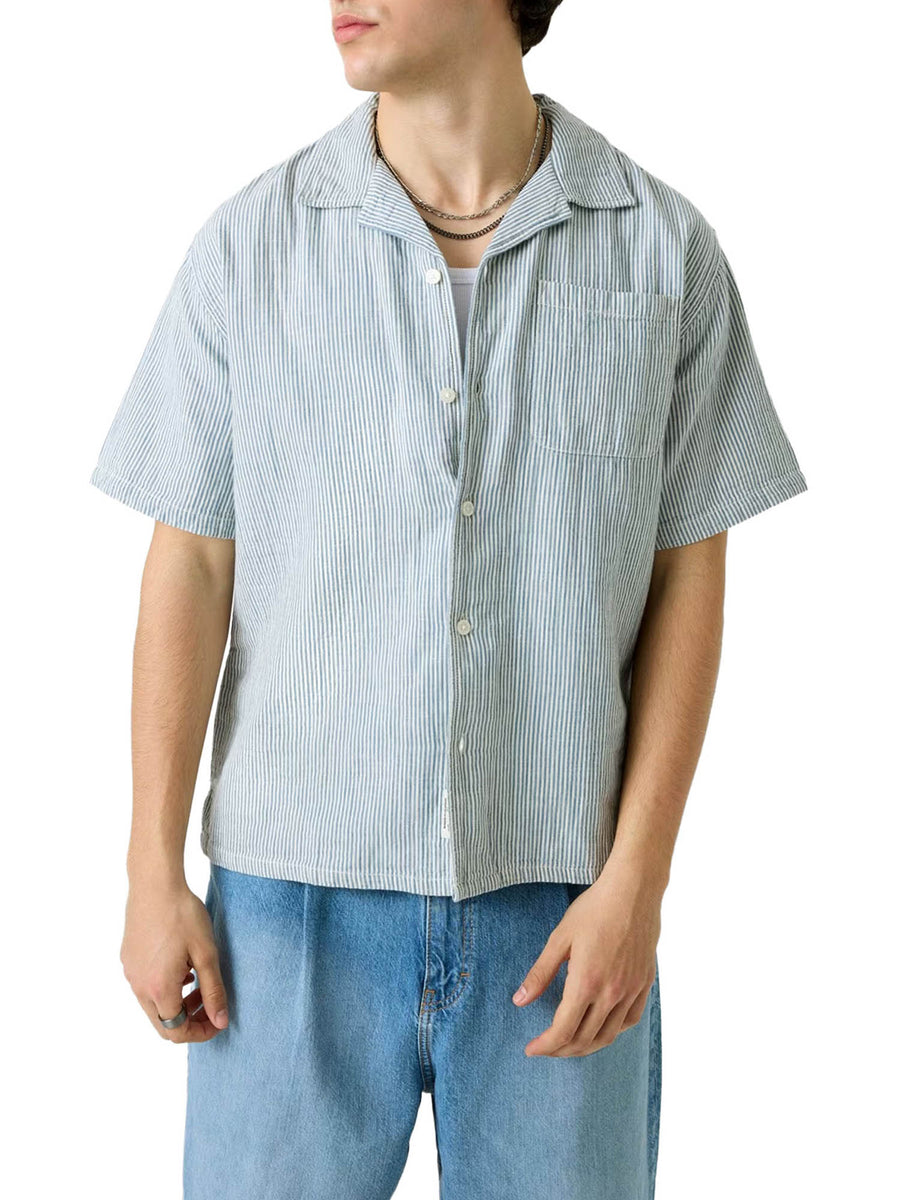 Camicia Guess uomo manica corta Boxy Cropped carta zucchero