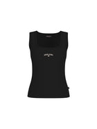 Top Guess donna Tank Rib Embro nero
