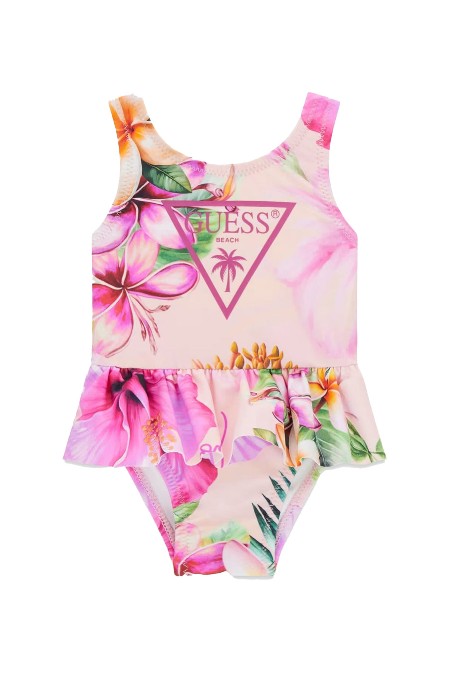 Monokini Guess Neonata stampato hibiscus oasis