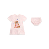 Completo Guess Neonata abito e panties rosa