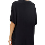 T-shirt manica corta Guess donna con maxi triangle strass nero