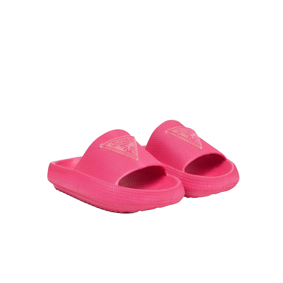 Ciabatta rubber Guess Bambina logo rosa
