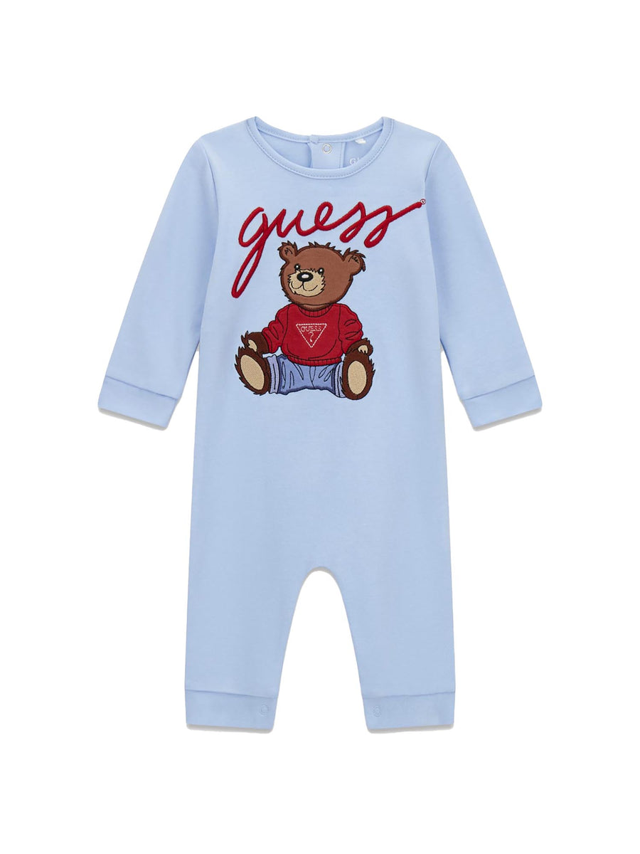 Pagliaccetto guess Neonato ricamo bear celeste