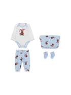 Completo Guess Neonato body, pantalone e calze bear blu