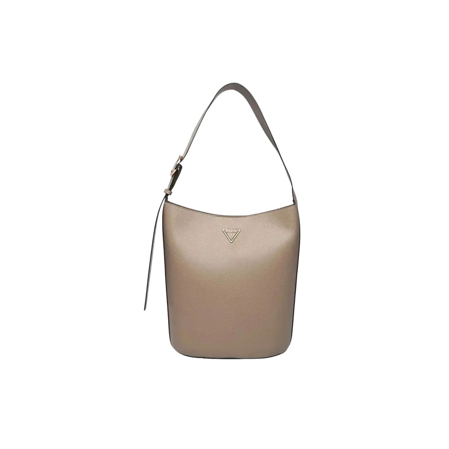 Borsa a secchiello Guess donna Meridian II taupe