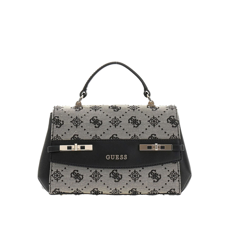 Borsa a mano Guess donna Melinda logo nero