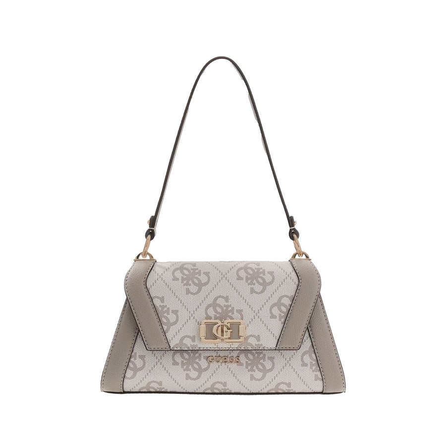 Borsa a spalla Guess donna Karnilla logo taupe