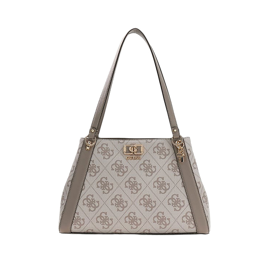 Borsa shopper Guess donna Girlfriend Carryall Karnilla logo taupe
