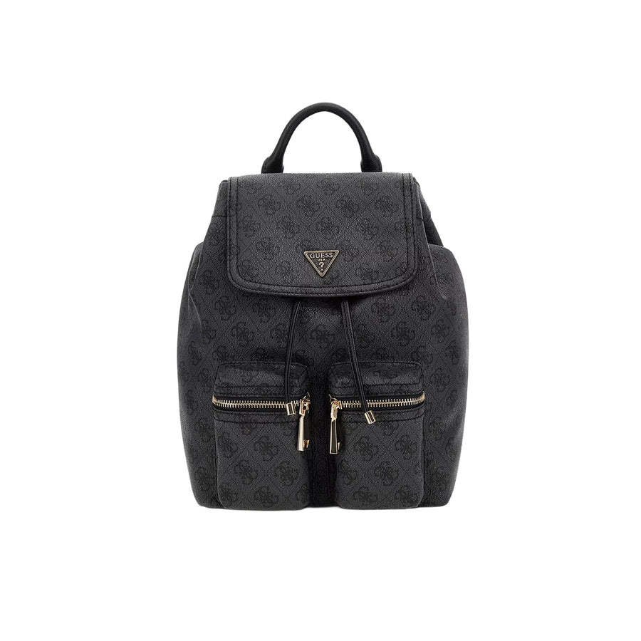 Zaino Guess donna Flap Manhattan II logo coal