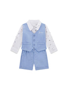 Completo Guess Neonato gilet, camicia e shorts oxford