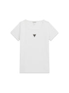 T-shirt Guess Bambina minime a costine bianco