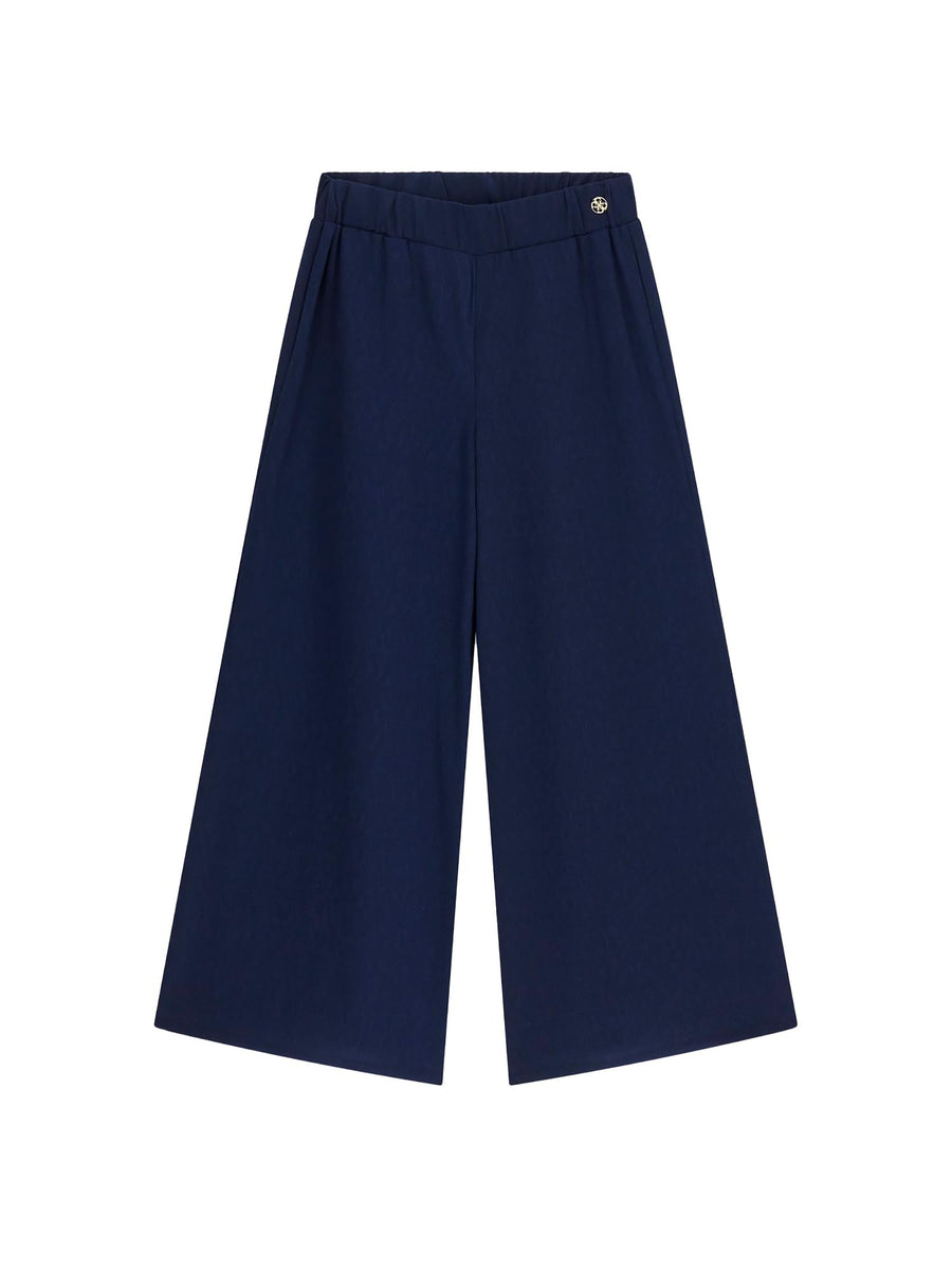 Pantalone Guess Ragazza a palazzo creponne blu