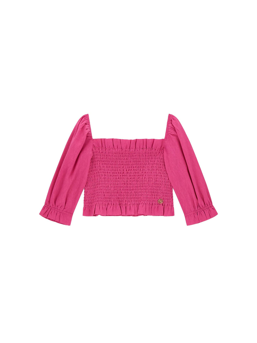 Top Guess Ragazza creponne viola