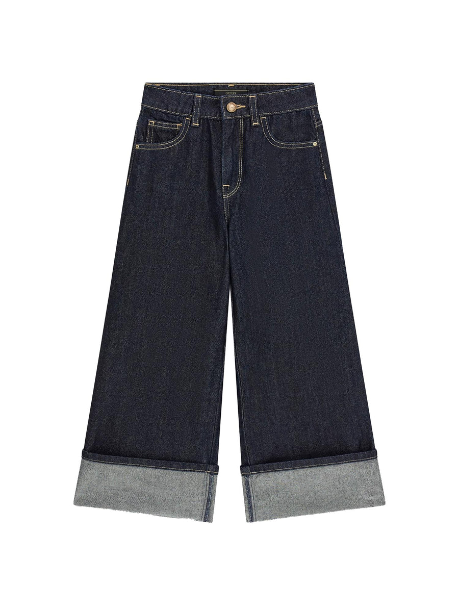 Jeans Guess Ragazza a palazzo lurex denim scuro