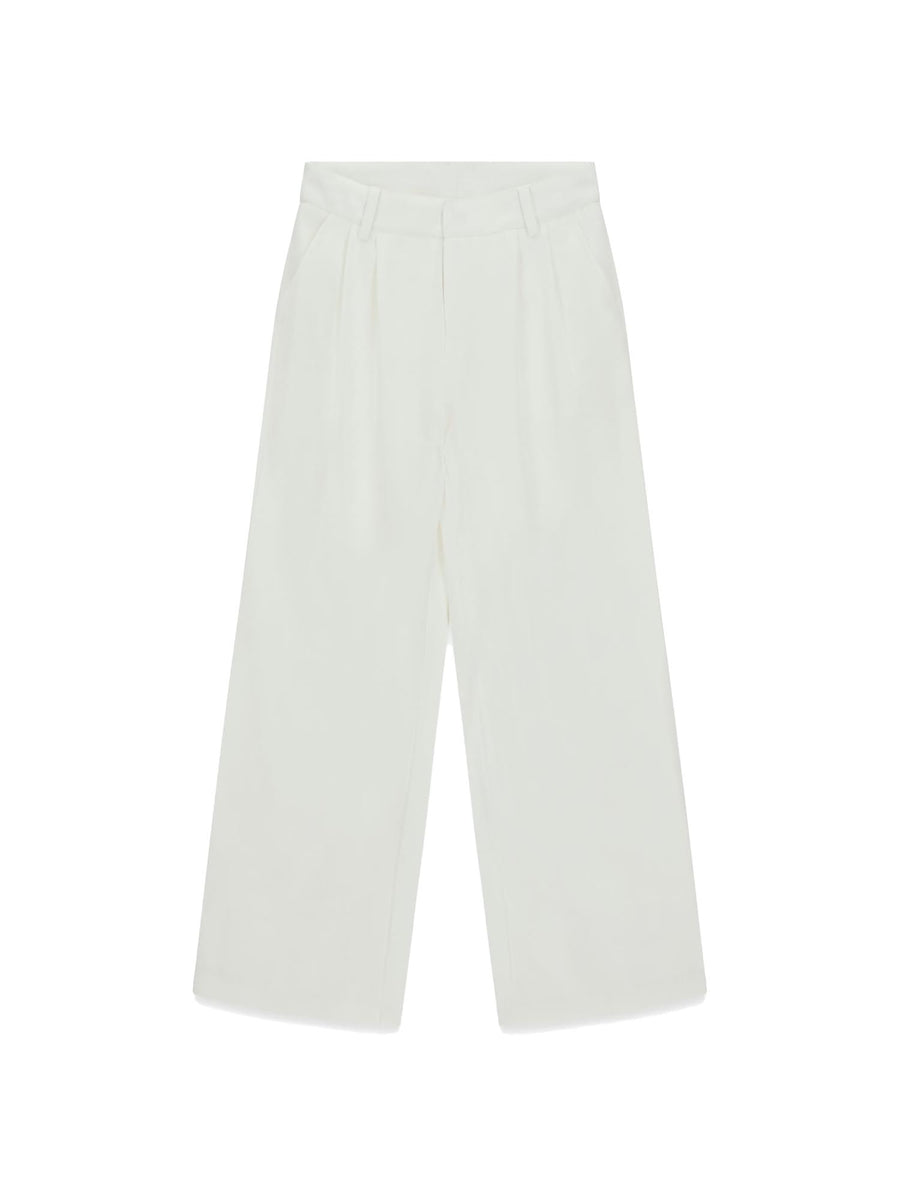Pantalone chino Guess Ragazza a palazzo in twill bianco
