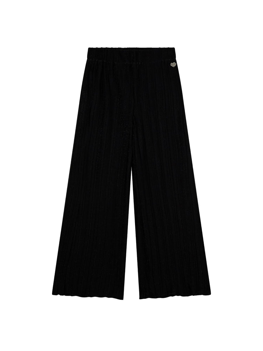Pantalone Guess Ragazza a palazzo knit lurex nero