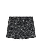 Shorts Guess Ragazza in tweed lurex nero