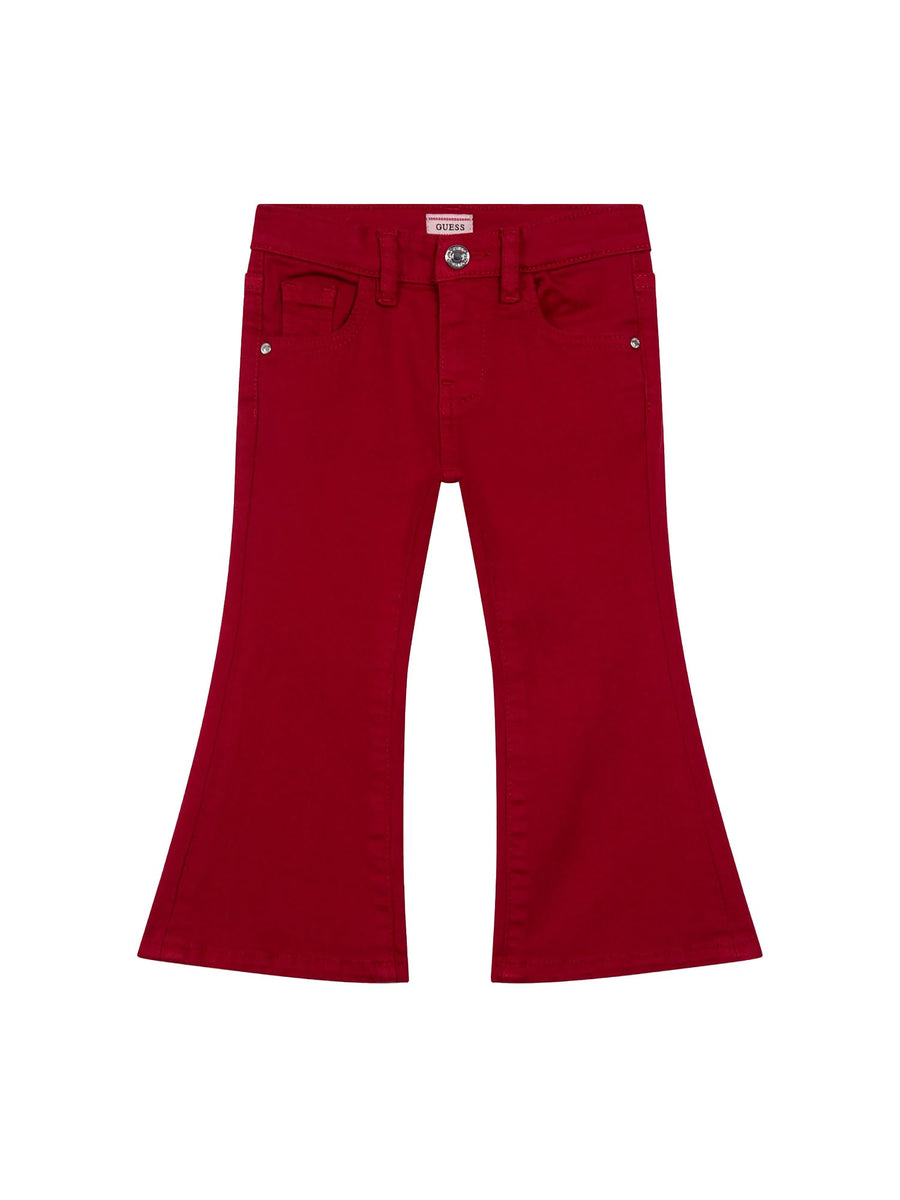 Pantalone Guess Bambina strech denim color rosso