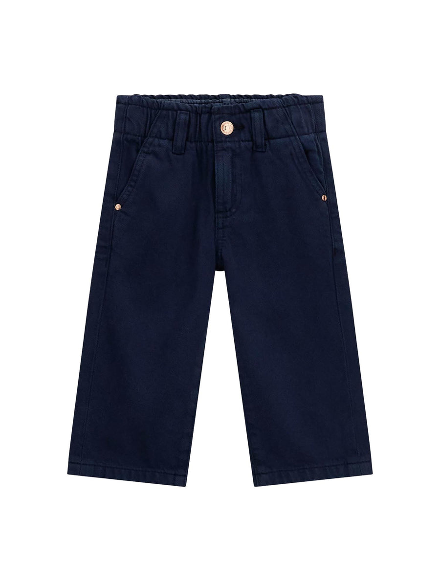 Pantalone chino Guess Bambina a palazzo denim blu