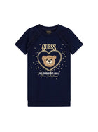 Abito Guess Bambina con ricamo bear blu