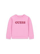 Felpa Guess Bambina con ricamo logo rosa